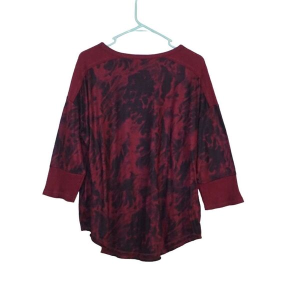 Rock & Republic Red and Black Tunic Style Quarter Sleeve Sweater Top, Size XL - Picture 3 of 4
